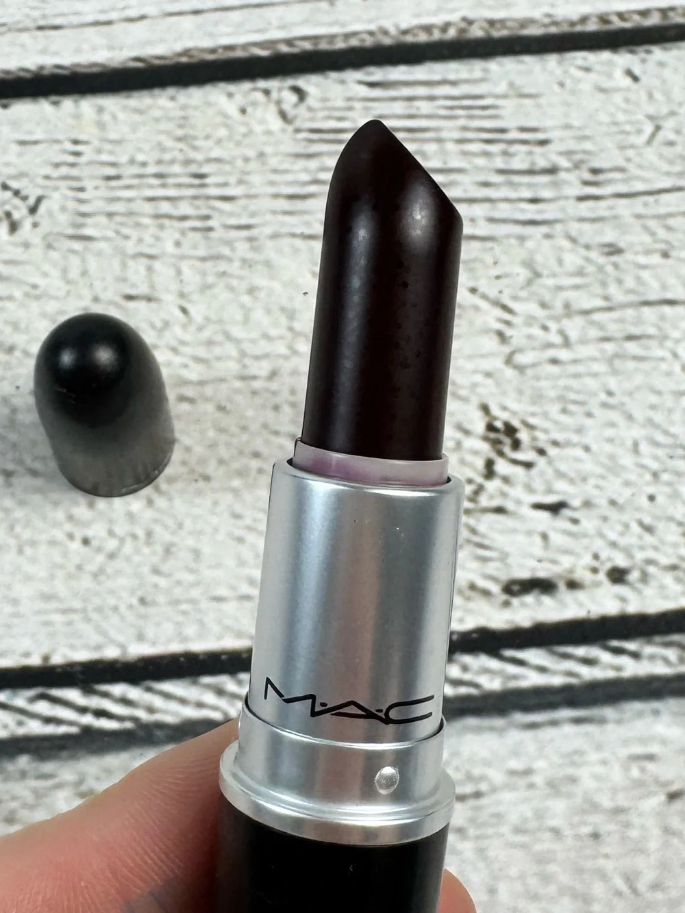 MAC Viva Glam Ariana Grande Matte Lipstick Discontinued Dark Burgundy C85